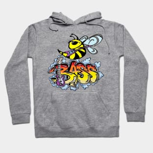 bass,Guitar,bees,bee,honey,rocker by LowEndGraphics Hoodie